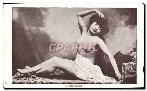 Cartes postales Nu erotique Femme Paresseuse