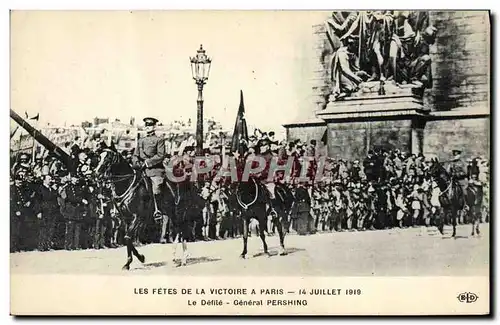 Ansichtskarte AK Militaria Fetes de la Victoire 14 juillet 1919 Le defile General Pershing