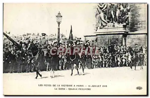 Ansichtskarte AK Militaria Fetes de la Victoire 14 juillet 1919 Le defile General Pershing