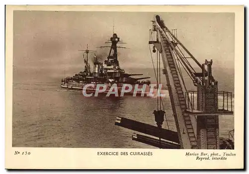 Ansichtskarte AK Bateau Guerre Exercice des cuirasses