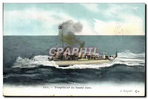 Cartes postales Bateau Guerre Torpilleur de haute mer