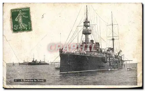 Cartes postales Bateau Guerre L'escadre du Nord