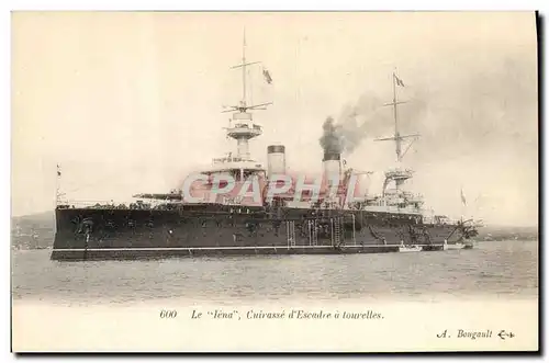 Cartes postales Bateau Guerre Le Iena Cuirasse d'escadre a tourelles