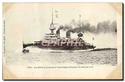 Cartes postales Bateau Guerre Le Iena Cuirasse a tourelles