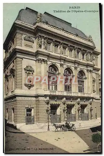 Cartes postales Paris Theatre de l&#39Opera Comique Publicite Opotherapie Martiale La Marsoline Rue Bergere Pari