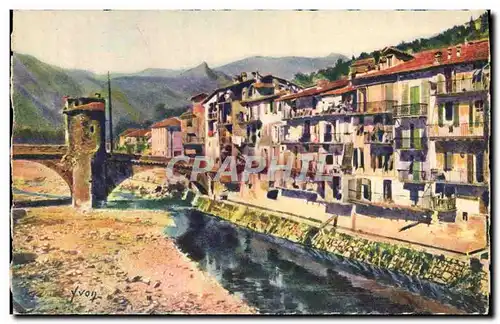 Cartes postales Sospel Environs de Nice Vieilles maisons sur la Bevera