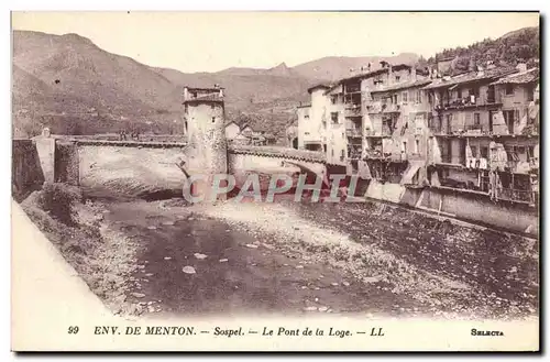 Ansichtskarte AK Sospel Environs de Menton Le pont de la loge