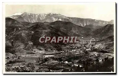 Cartes postales Sospel Vue generale et les Monts Italiens