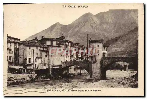 Cartes postales Sospel Le vieux pont sur la Bevera