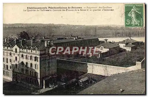 Cartes postales Prison Etablissements penitentaires de Fresnes Logement des gardiens Quartier de l&#39infirmerie