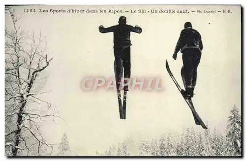 Cartes postales Sports d&#39hiver Ski Un double saut
