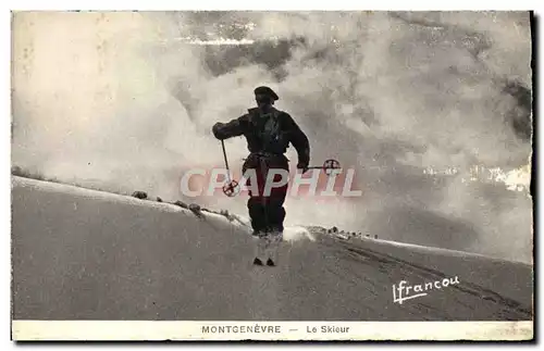 Ansichtskarte AK Sports d&#39hiver Ski Montgenevre Le skieur