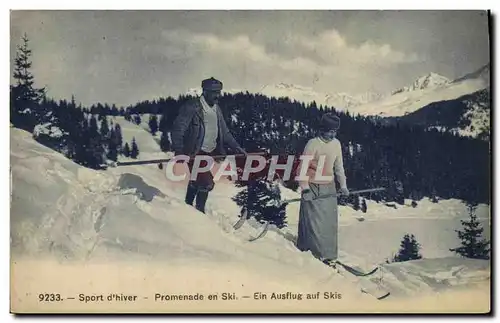Cartes postales Sports d&#39hiver Ski Promenade
