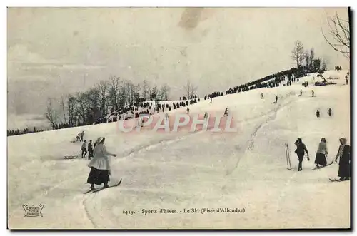 Cartes postales Sports d&#39hiver Ski Piste d&#39Allondez