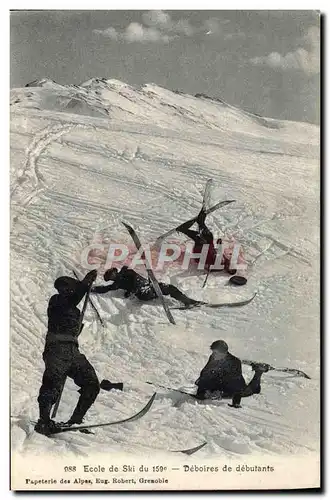 Cartes postales Sports d&#39hiver Ski Deboires de debutants