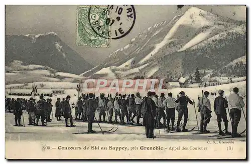 Ansichtskarte AK Sports d&#39hiver Ski Concours de si au Sappey pres Grenoble Appel des coureurs