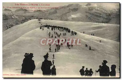 Cartes postales Sports d&#39hiver Ski Luchon Vue d&#39ensemble sur le plateau de Superbagneres