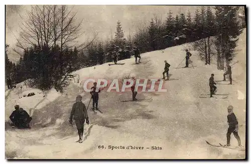 Cartes postales Sports d&#39hiver Ski Luge