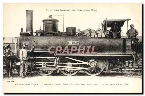 Ansichtskarte AK Train Locomotive Machine Tender 30 623