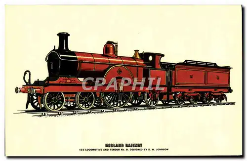 Cartes postales moderne Train Locomotive Midland Railway