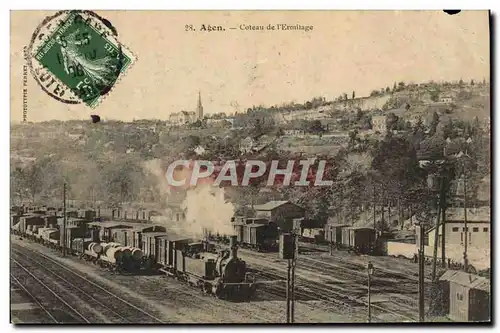 Cartes postales Train Locomotive Agen Coteau de l&#39ermitage