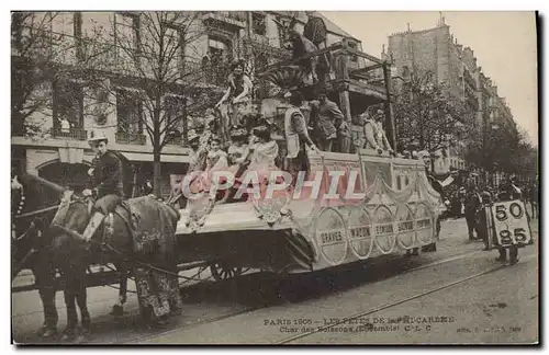 Ansichtskarte AK Alcool Paris 1905 Les fetes de la Mi Careme Char des boissons