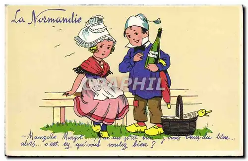 Cartes postales Alcool Enfants Normandie