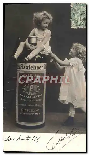 Cartes postales Alcool Enfants Saxlehner