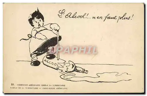 Cartes postales Alcool Enfant Tuberculose