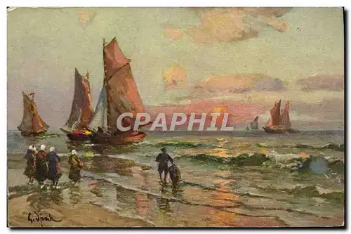 Cartes postales Bateau Voilier Peche Pecheur