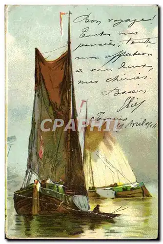 Cartes postales Bateau Voilier Peche