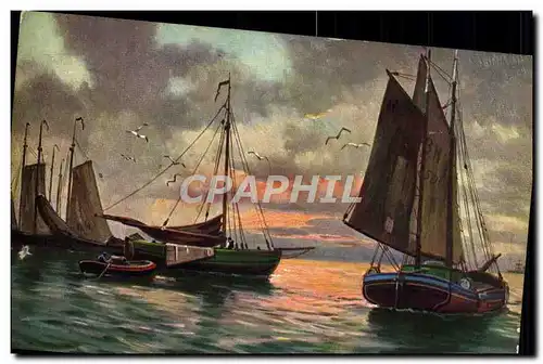 Ansichtskarte AK Bateau Voilier Peche