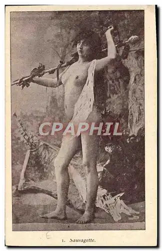 Cartes postales Nu erotique Femme Sauvagette