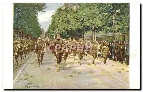 Cartes postales Militaria Paris Independence Day 4 Juillet 1918