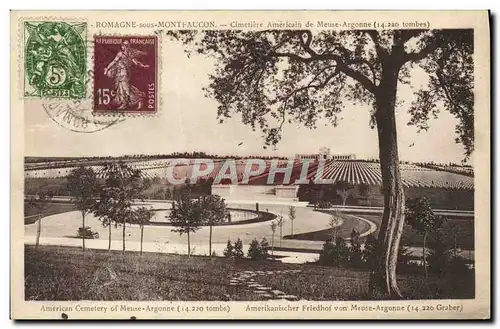 Cartes postales Militaria Cimetiere americain Meuse Argonne