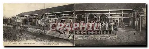 CARTED DOUBLE Militaria Cantine des deux drapeaux pour les permissionnaires Croix Rouge americaine C
