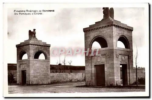 Cartes postales Militaria Cimetiere americain de Romagne les portiques d&#39entree