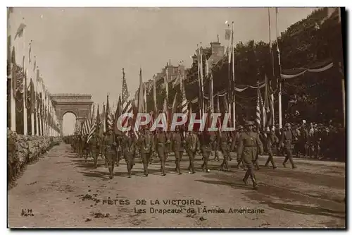 Ansichtskarte AK Militaria Fetes de la victoire 14 juillet 1919 Les drapeaux americains