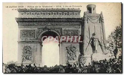 Ansichtskarte AK Militaria Fetes de la victoire 14 juillet 1919 L&#39Arc de TRiomphe