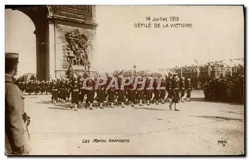 Ansichtskarte AK Militaria Fetes de la victoire 14 juillet 1919 Defile de la Victoire Les marins americains