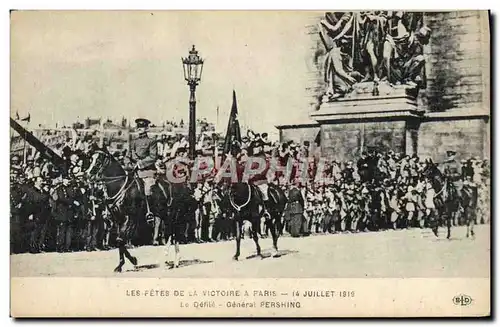 Ansichtskarte AK Militaria Fetes de la victoire 14 juillet 1919 Le defile General Pershing