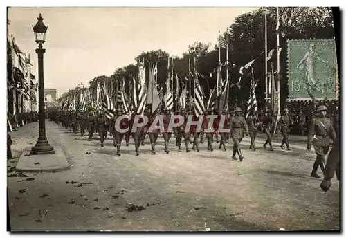CARTE PHOTO Militaria Fetes de la victoire 14 juillet 1919