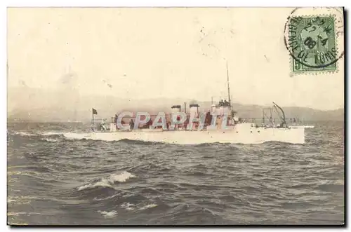 CARTE PHOTO Tunisie Tunis Bateau Guerre