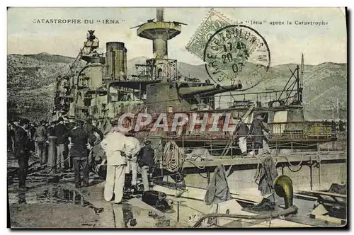 Cartes postales Bateau Guerre Catastrophe du Iena