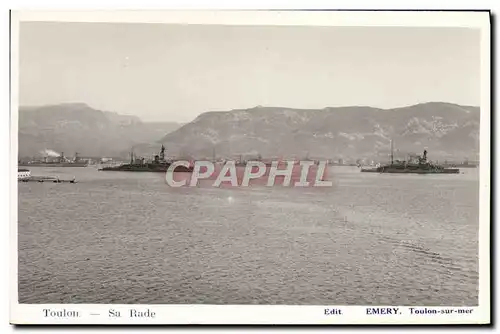 Cartes postales Bateau Guerre Toulon sa rade