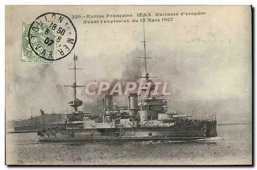 Cartes postales Bateau Guerre Catastrophe du Iena