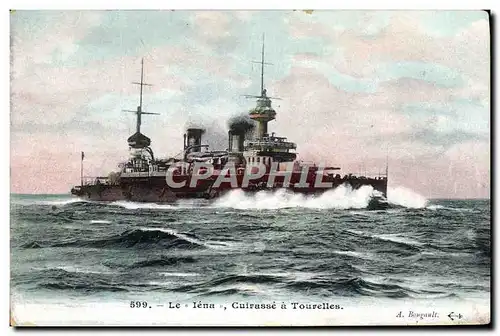 Cartes postales Bateau Guerre Iena Cuirasse a tourelles