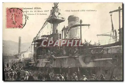 Cartes postales Bateau Guerre Catastrophe du Iena