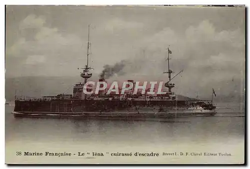 Cartes postales Bateau Guerre Iena Cuirasse d'escadre
