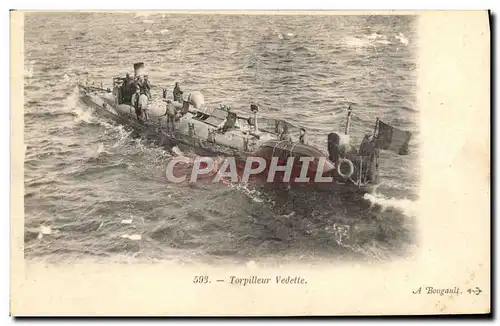 Cartes postales Bateau Guerre Torpilleur vedette